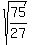 sqrt%2875%2F27%29