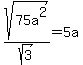 sqrt%2875a%5E2%29%2Fsqrt%283%29=5a