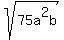 sqrt%2875a%5E2b%29