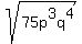 sqrt%2875p%5E3q%5E4%29