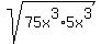 sqrt%2875x%5E3%2A5x%5E3%29