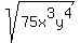 sqrt%2875x%5E3y%5E4%29