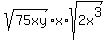 sqrt%2875xy%29x%2Asqrt%282x%5E3%29