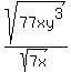 sqrt%2877xy%5E3%29%2Fsqrt%287x%29