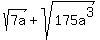 sqrt%287a%29%2Bsqrt%28175a%5E3%29