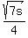 sqrt%287s%29%2F4