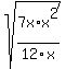 sqrt%287x%2Ax%5E2%2F12x%29