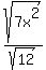 sqrt%287x%5E2%29%2Fsqrt%2812%29