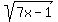 sqrt%287x-1%29