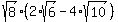 sqrt%288%29%282%2Asqrt%286%29+-+4%2Asqrt%2810%29%29