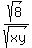 sqrt%288%29%2Fsqrt%28xy%29