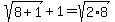 sqrt%288%2B1%29+%2B1=sqrt%282%2A8%29