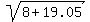 sqrt%288%2B19.05%29