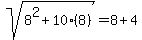\"sqrt%288%5E2%2B10%288%29%29+=+8%2B4+\"