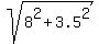 sqrt%288%5E2%2B3.5%5E2%29