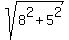 sqrt%288%5E2%2B5%5E2%29