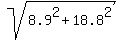 sqrt%288.9%5E2+%2B+18.8%5E2%29
