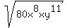 sqrt%2880x%5E8xy%5E11%29