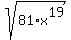 sqrt%2881%2Ax%5E19%29