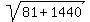 sqrt%2881%2B1440%29