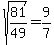 \"sqrt%2881%2F49%29=9%2F7\"