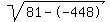 sqrt%2881--448%29
