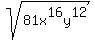 sqrt%2881x%5E16y%5E12%29
