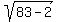 sqrt%2883-2%29