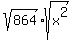 sqrt%28864%29%2Asqrt%28x%5E2%29