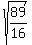 sqrt%2889%2F16%29
