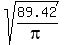 sqrt%2889.42%2Fpi%29