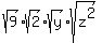 sqrt%289%29%2Asqrt%282%29%2Asqrt%28y%29%2Asqrt%28z%5E2%29