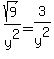 sqrt%289%29%2Fy%5E2+=+3%2Fy%5E2