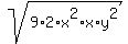 sqrt%289%2A2%2Ax%5E2%2Ax%2Ay%5E2%29