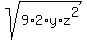 sqrt%289%2A2%2Ay%2Az%5E2%29