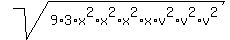 sqrt%289%2A3%2Ax%5E2%2Ax%5E2%2Ax%5E2%2Ax%2Av%5E2%2Av%5E2%2Av%5E2%29