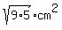 sqrt%289%2A5%29cm%5E2
