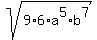 sqrt%289%2A6%2Aa%5E5%2Ab%5E7%29