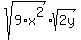 sqrt%289%2Ax%5E2%29%2Asqrt%282y%29