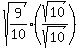 sqrt%289%2F10%29%2A%28sqrt%2810%29%2Fsqrt%2810%29%29