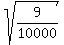 sqrt%289%2F10000%29
