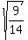 sqrt%289%2F14%29