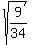 sqrt%289%2F34%29