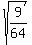 sqrt%289%2F64%29