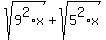 sqrt%289%5E2%2Ax%29%2B+sqrt%285%5E2%2Ax%29