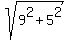 sqrt%289%5E2+%2B+5%5E2%29