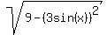 sqrt%289-%283sin%28x%29%29%5E2%29