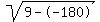 sqrt%289--180%29