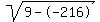 sqrt%289--216%29
