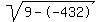 sqrt%289--432%29
